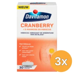 3x Davitamon Cranberry (30 capsules)