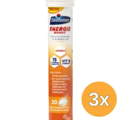 3x Davitamon Energie Boost Ginseng (20 stuks)