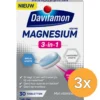 3x Davitamon Magnesium 3-in-1 (30 tabletten)
