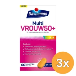 3x Davitamon Multi Vrouw 50+ (60 tabletten)