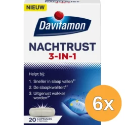 6x Davitamon Nachtrust 3-In-1 (20 capsules)