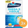 3x Davitamon Omega 3 Visolie (60 capsules)