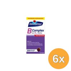 6x Davitamon Vitamine B Complex Forte (200 Stuks)
