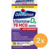 2x Davitamon Vitamine D3 75Mcg (75 tabletten)