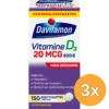 3x Davitamon Vitamine D3 20mcg (150 tabletten)