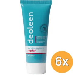 6x Deoleen Deodorant creme regular (50 ml)