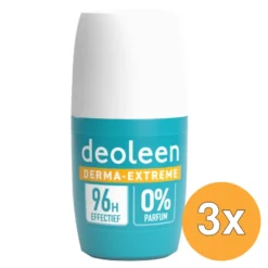 3x Deoleen Derma Extreme 96H Roller (50 ml)