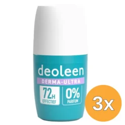 3x Deoleen Derma Ultra 72H Roller (50 ml)