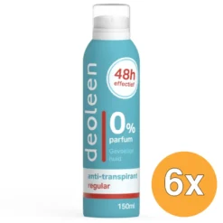 6x Deoleen Satin spray regular (150 ml)