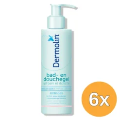 6x Dermolin Bad En Douchegel CAPB Vrij (200 ml)