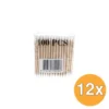 12x Diversen Wattenstaafjes Hout (100 stuks)