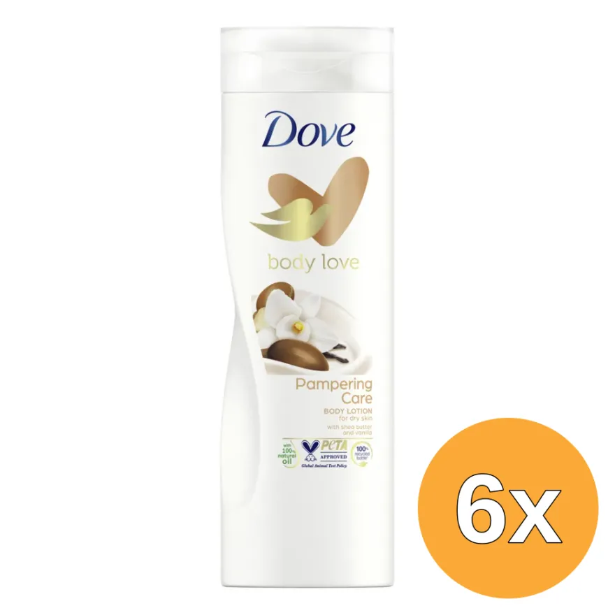 6x Dove Bodylotion sheabutter (400 ml)