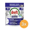 3x Dreft Professional Vaatwasmiddel Platinum Regular (81 stuks)