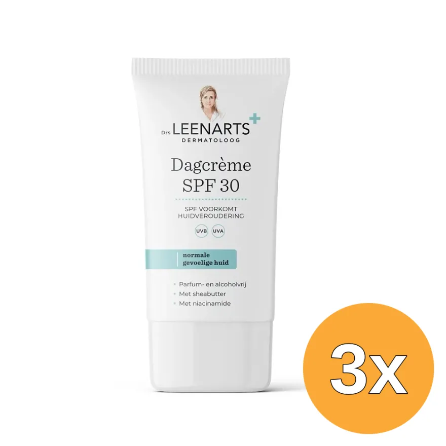 3x Drs Leenarts Dagcrème SPF30 Normale Huid (50 ml)