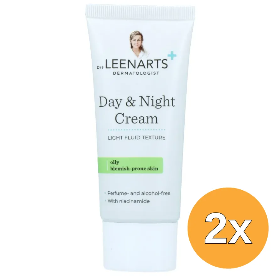 2x Drs Leenarts Dag- & Nachtcrème Vette Huid (50 ml)