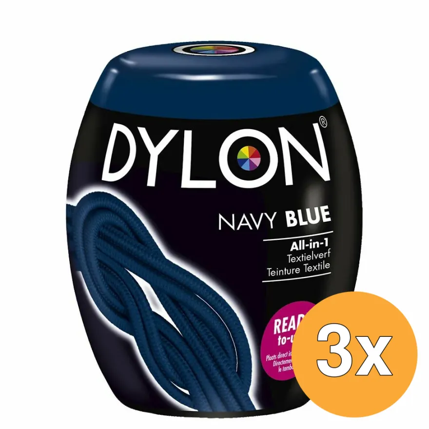 3x Dylon Pod Navy Blue (350 gr)