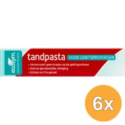 6x Ecosym Tandpasta voor gebitsprothese (75 ml)
