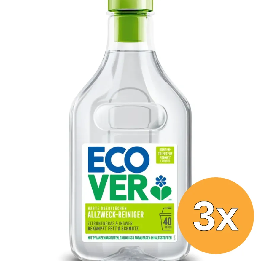 3x Ecover Allesreiniger Citroengras & Gember (1000 ml)