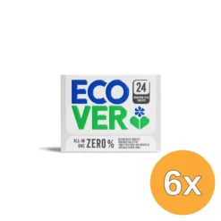 6x Ecover All-In-One Zero% Vaatwastabletten (24 tabletten)
