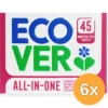 6x Ecover Vaatwastablet All-in-one (45 stuks)
