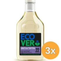 3x Ecover Wasmiddel Zwart & Donker (1000 ml)