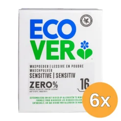 6x Ecover Waspoeder Zero Universal (1200 gr)