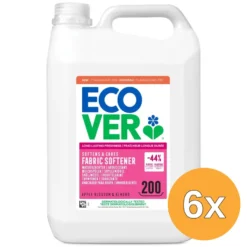 6x Ecover Wasverzachter Appelbloesem & Amandel Navulling 5lt (5000 ml)