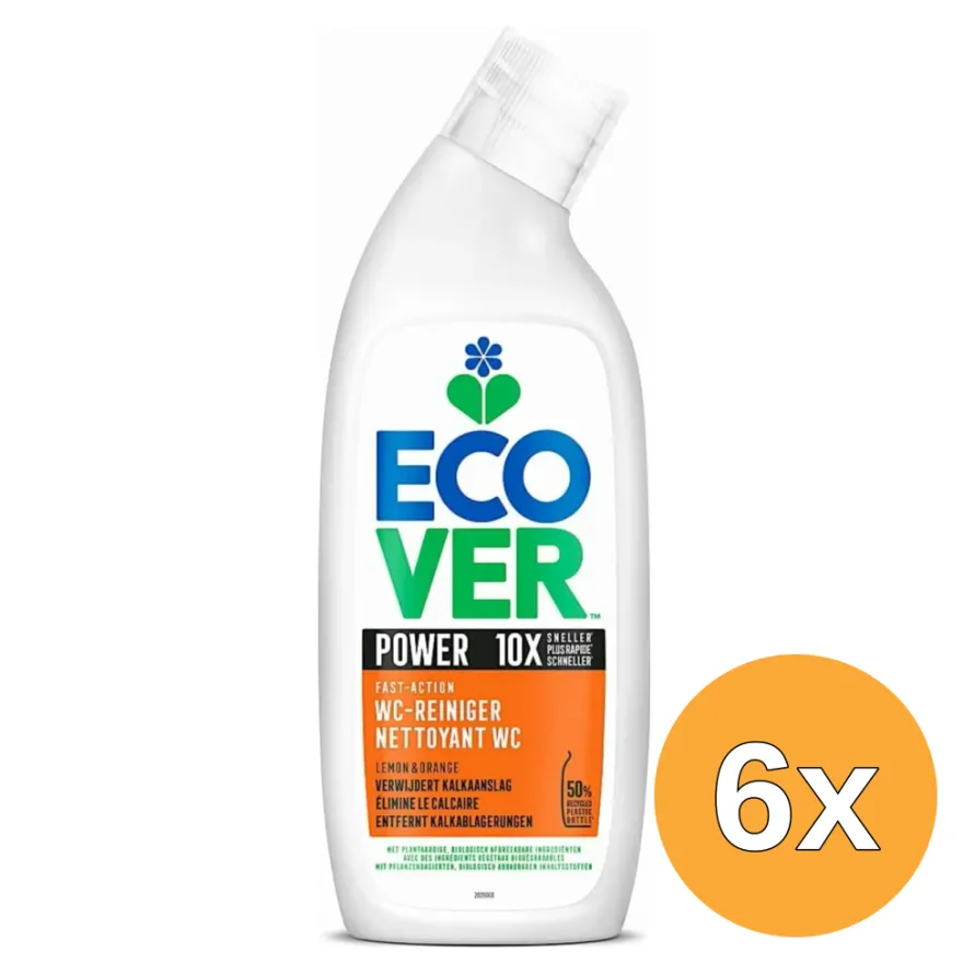 6x Ecover Wc Reiniger Power (750 ml)