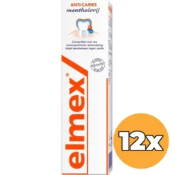 12x Elmex Tandpasta Anti Caries Menthol Vrij (12 x 75 ml)