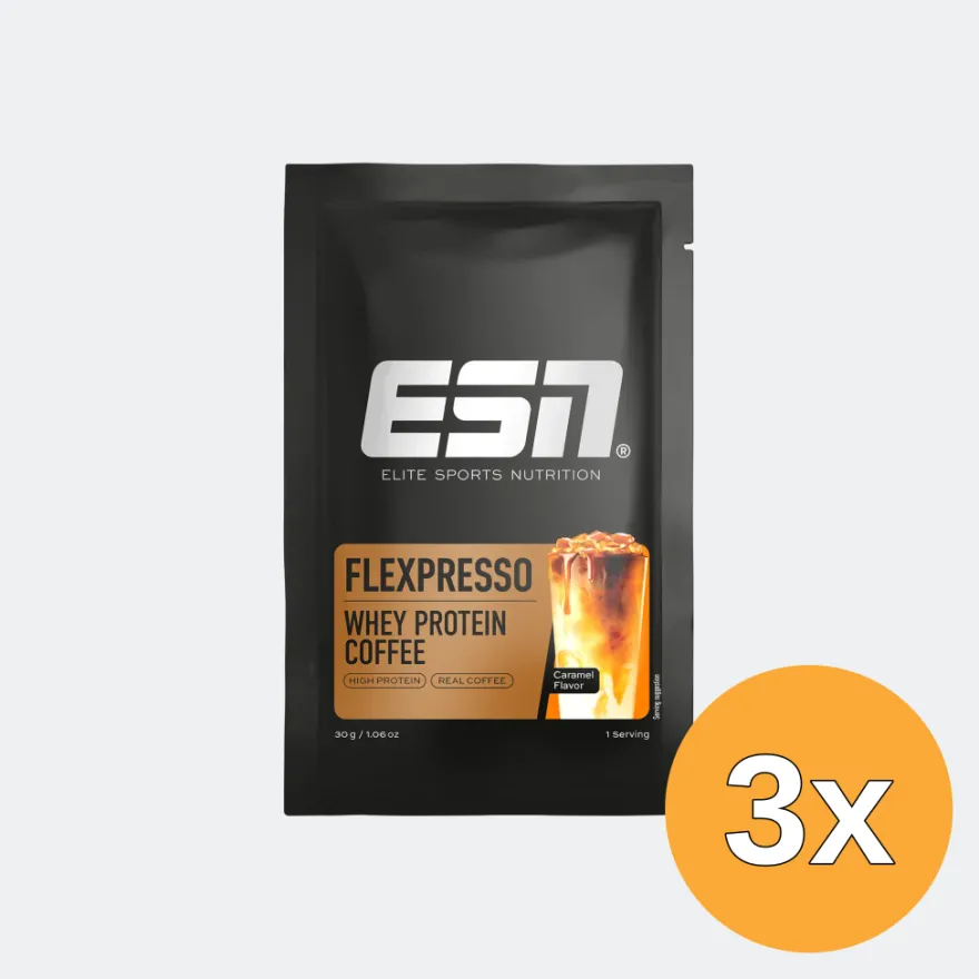 3x ESN FLEXPRESSO Protein Coffee Caramel (30 gr)
