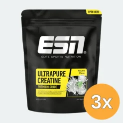 3x ESN Ultrapure Creatine Pulver Neutral (500 gr)