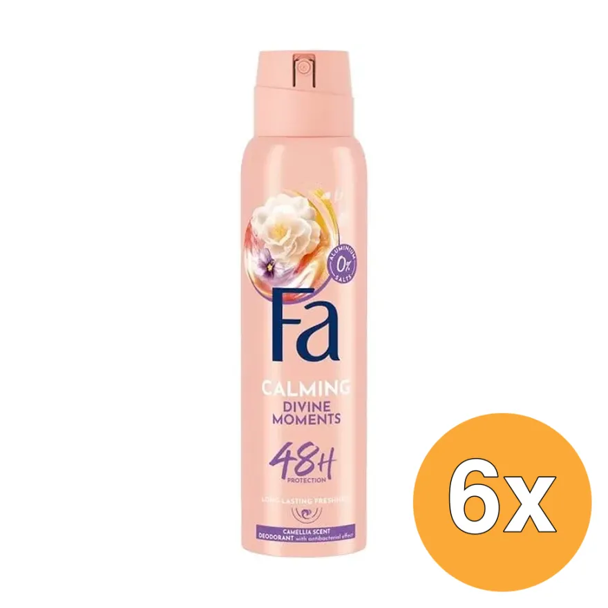 6x Fa Deodorant spray divine moments (150 ml)