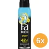 6x Fa Deodorant spray sport (150 ml)