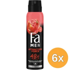 6x Fa Deo Spray Men Attraction Force (150 ml)