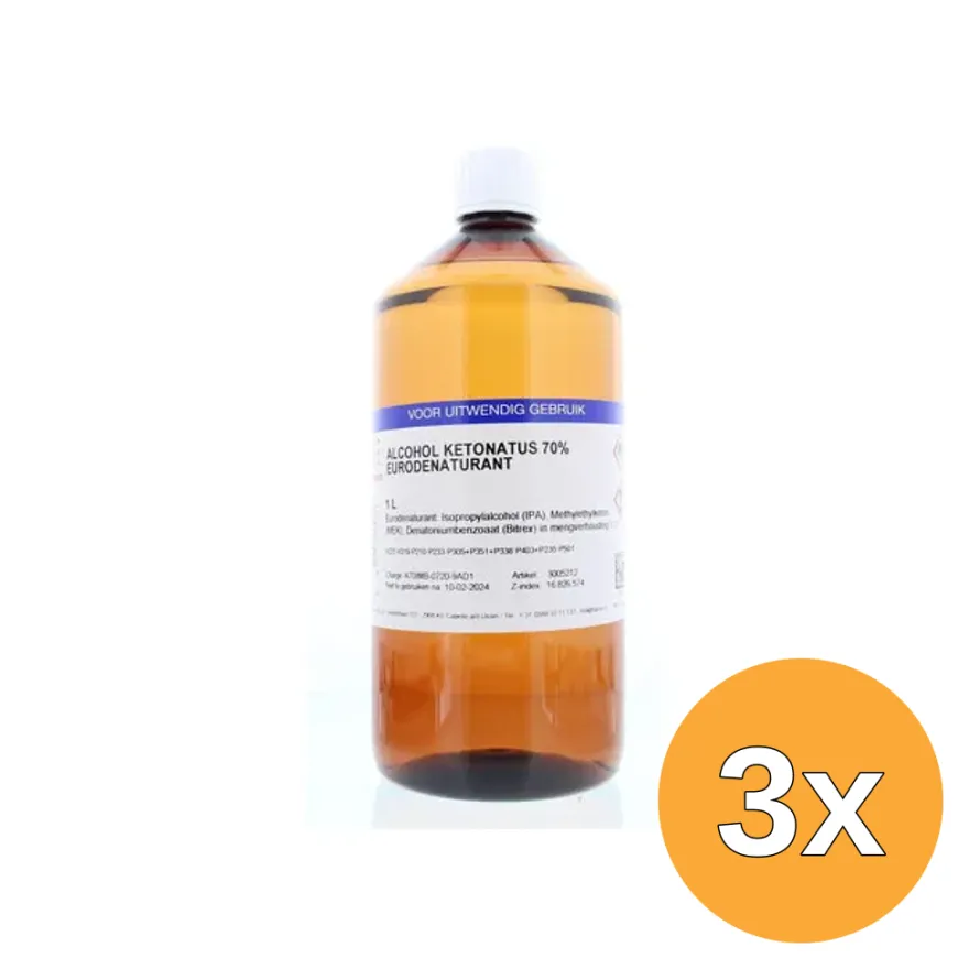3x Fagron Alcohol ketonatus 70% (1000 ml)