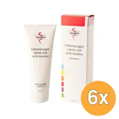6x Fagron Cetomacrogol creme 20% vaseline (100 gr)
