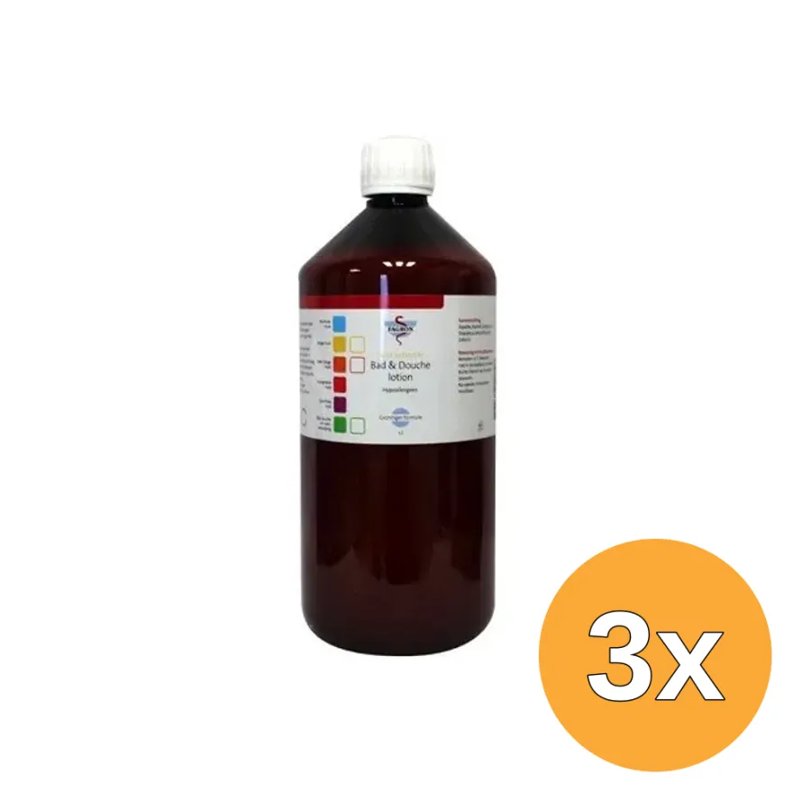 3x Fagrongroninger bad/douche lotion (1000 ml)