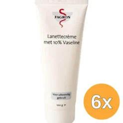 6x Fagron Lanettecreme met 10% Vaseline (100 gr)