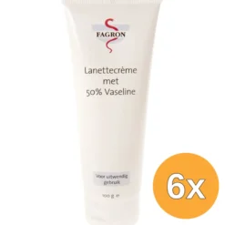 6x Fagron Lanettecreme met 50% Vaseline (100 gr)
