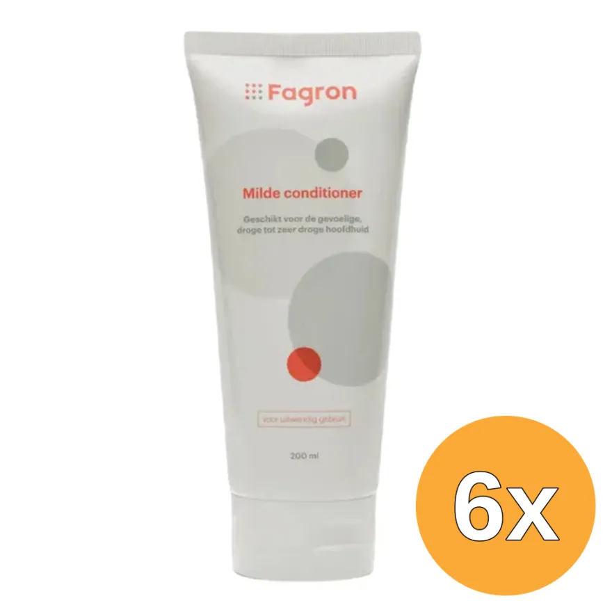 6x Fagron Milde Conditioner voor Gevoelige/Droge Hoofdhuid (200 ml)