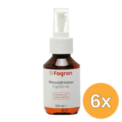 6x Fagron Minoxidil lotion 2% (100 ml)