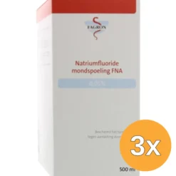 3x Fagron Natriumfluoride mondspoeling 0.05% (500 ml)