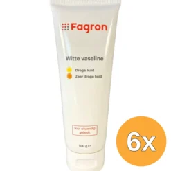 6x Fagron Vaseline album/witte tube (100 gr)