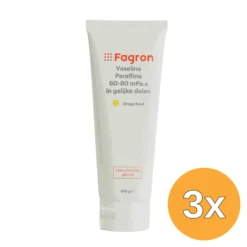 3x Fagron Vaseline Paraffine 60-80 Mpa.s Droge Huid (100 gr)
