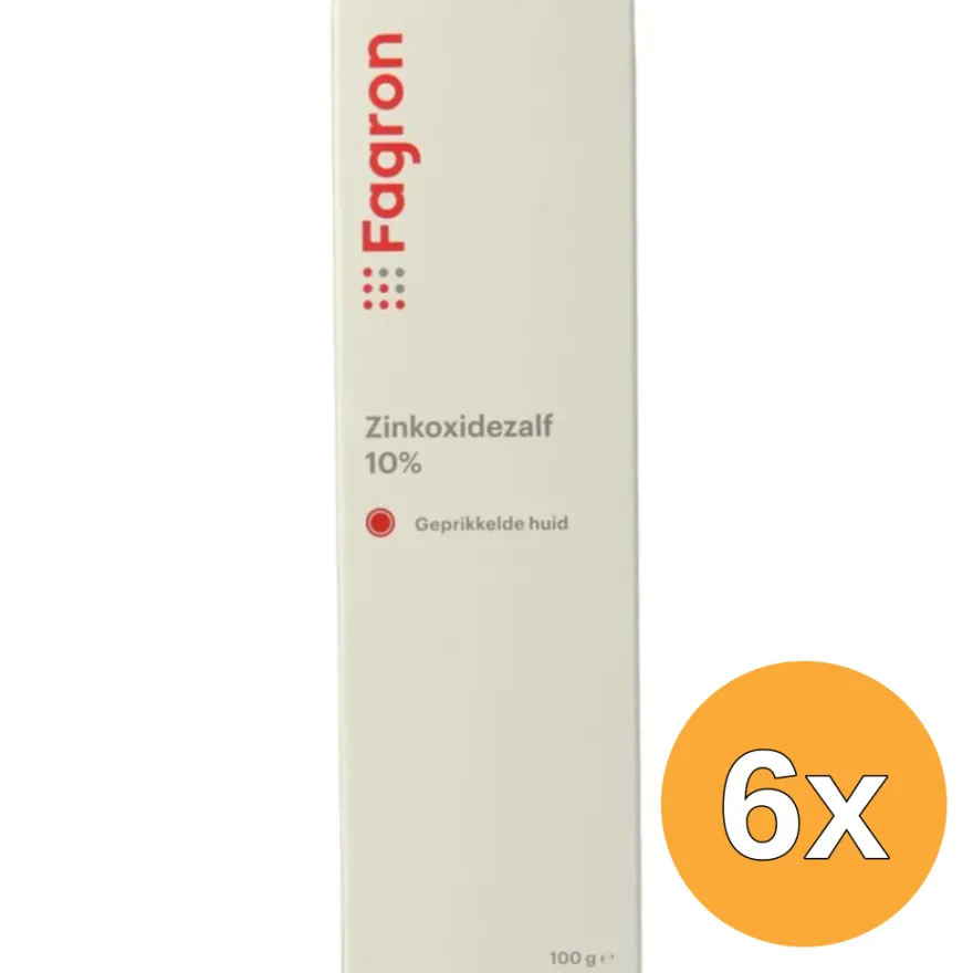 6x Fagron Zinkoxidezalf 10% (100 gr)