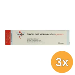 3x Fagron Zinksulfaat vaselinecreme 0.5% FNA (30 gr)