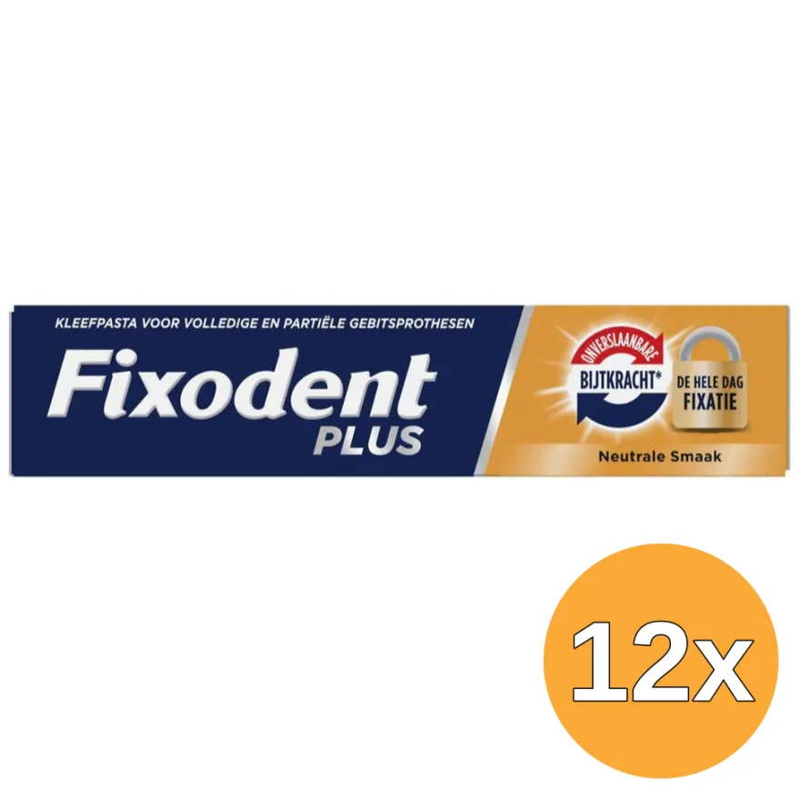 12x Fixodent Kleefpasta Plus Dual Power (40 gr)