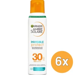 6x Garnier Ambre Solaire Invisible Protect Mist SPF30 (150 ml)
