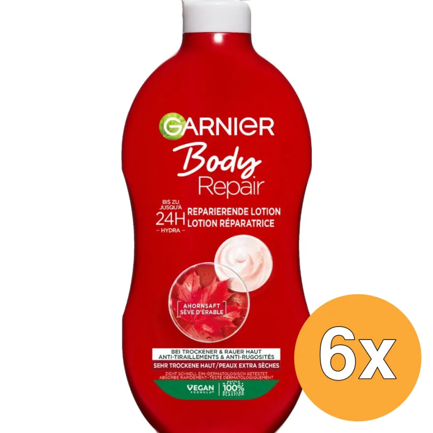 6x Garnier Body Repair Herstellende Bodylotion (400 ml)