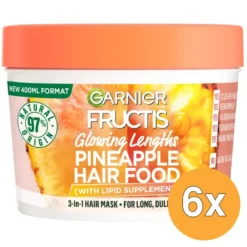 6x Garnier Fructis Hair Food Masker Pineapple (400 ml)